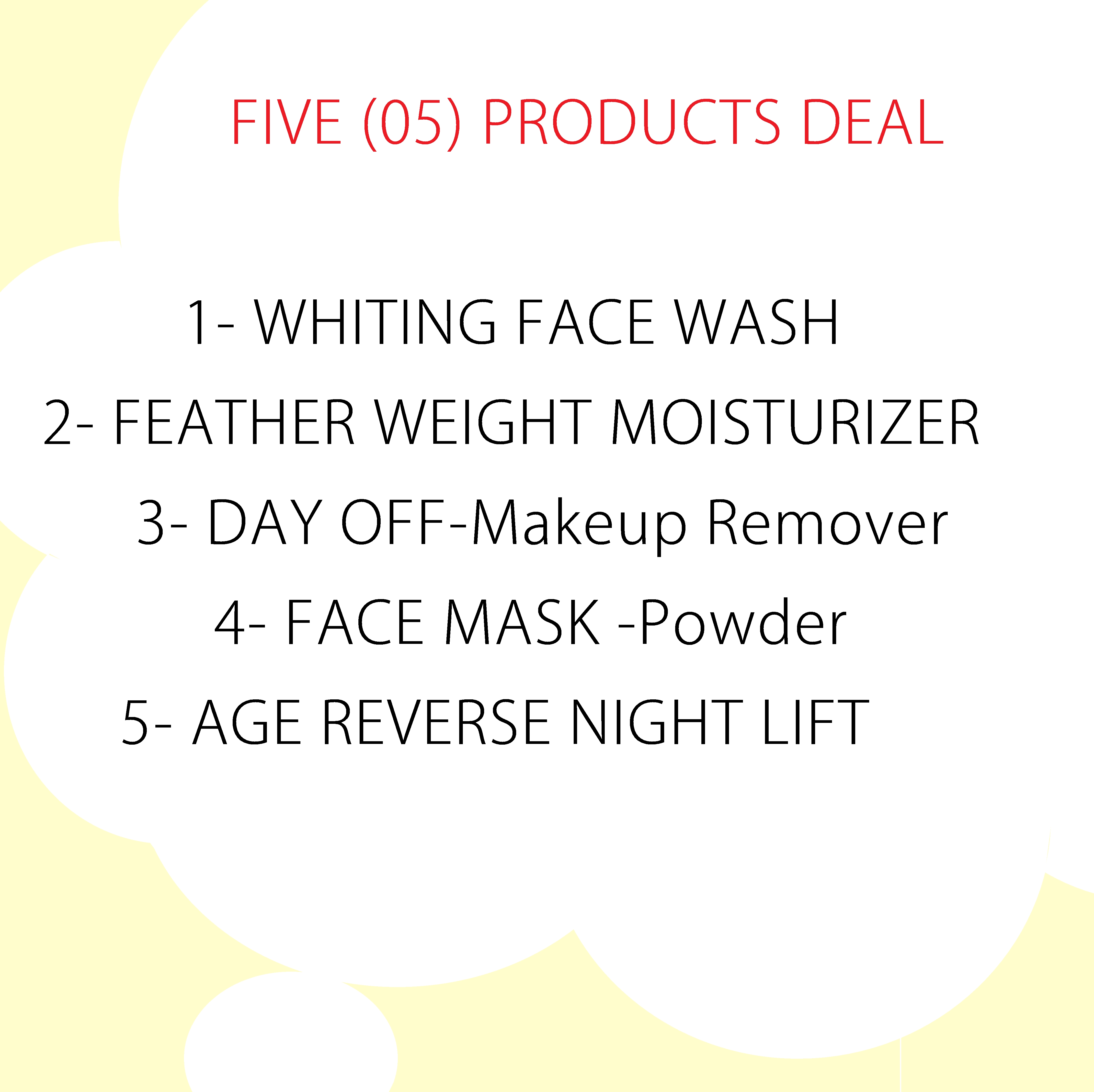 WHITINING SKIN - SUMMER FEMALE ABOVE 30 YEARS DEAL
